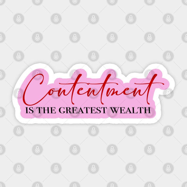 Contentment Sticker by My Tee Style